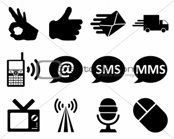 Office and communication icon set