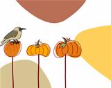 Autumn greeting doodle card