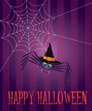 Halloween Spider and Web Illustration