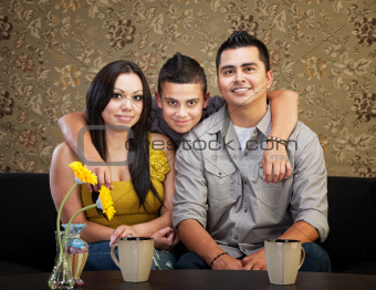 Happy Hispanic Family