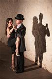 Tango Dancer with Leg On Partner