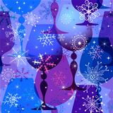 Christmas blue-violet seamless pattern