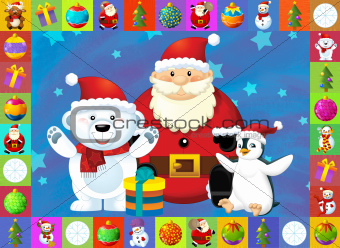 The christmas card with clear background