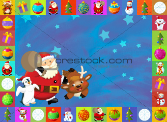 The christmas card with clear background