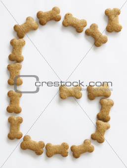 Bone Shape Dog food Letter G