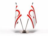 Miniature Flag of Northern Cyprus (Isolated)
