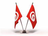 Miniature Flag of Tunisia (Isolated)