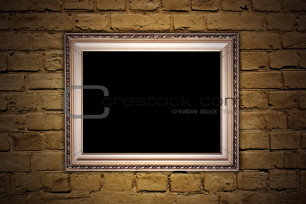 brick wall with a frame