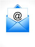 abstract blue email icon