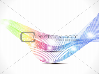 abstract colorful wave background with sparkle