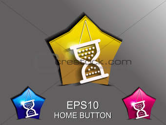 abstract glossy hourglass icon