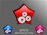 abstract glossy settings icon