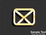 abstract golden email icon