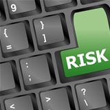 risk management key showing business insurance concept - vector