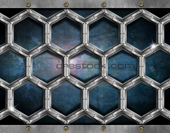 Hexagons Grunge Background