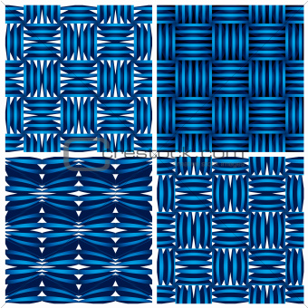Set of four geometric seamless backgrounds.
