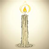 Candle, vector illustration.