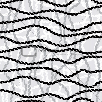 Netting ropes seamless pattern.