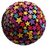 Sphere made of color stars.