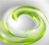 Abstract background with green swirl