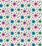 Funny colorful seamless pattern with flowers