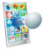 Golf ball flying out of cell phone