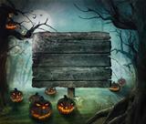 Halloween design - Forest pumpkins