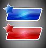 Glossy double sticker vector