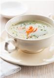 Cream of vegetable soup with herbs