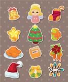 cute cartoon Christmas element stickers
