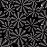 Black pattern with ornamental stylized flowers.