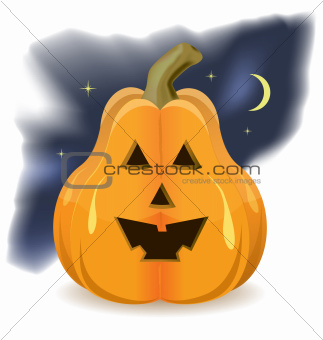 Halloween pumpkin scene