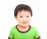 smiling asian kid isolated on white