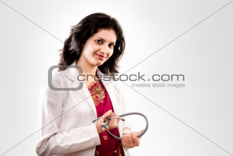 Indian beautiful  female doctor