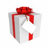 The gift box isolated on white