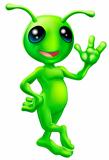 Little green man alien