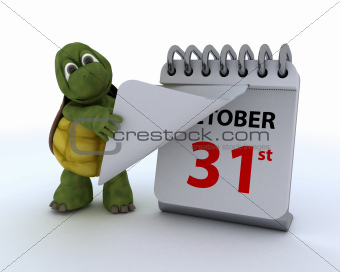 tortoise with a calendar