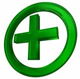 green cross in circle health symbol