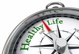 healthy life concept compass