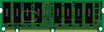 RAM circuit board,PCB, vector