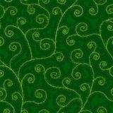 abstract flourish floral swirl green seamless background