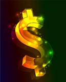 Vector abstract glowing money concept background