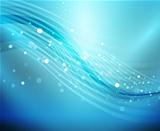 Vector blue wave abstract background