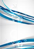 Abstract blue lines vector brochure