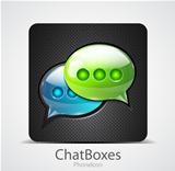 Vector chat boxes phone icon