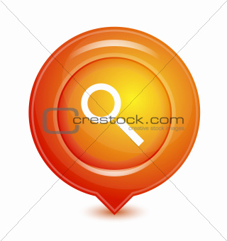 Orange vector location  pointer icon