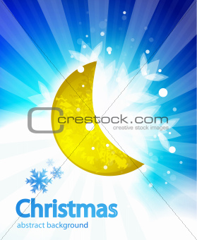 Vector moon christmas background