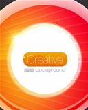 Bright glass circle vector background
