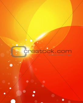 Orange shiny abstract background