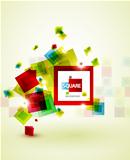 Vector color squares abstract background